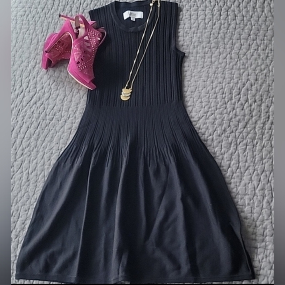 Textile Elizabeth and James Black Fit Flare Sleeveless Dress Women's Small